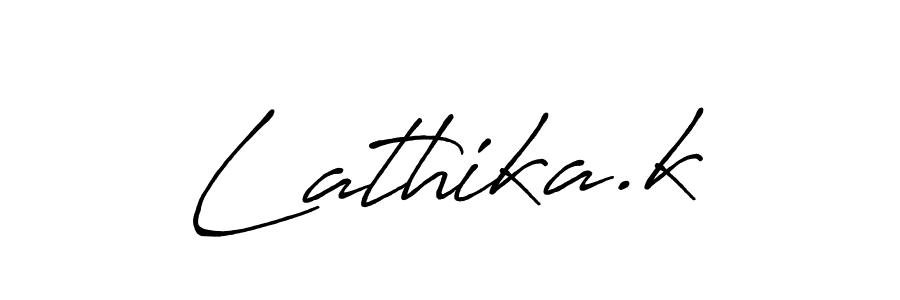 It looks lik you need a new signature style for name Lathika.k. Design unique handwritten (Antro_Vectra_Bolder) signature with our free signature maker in just a few clicks. Lathika.k signature style 7 images and pictures png
