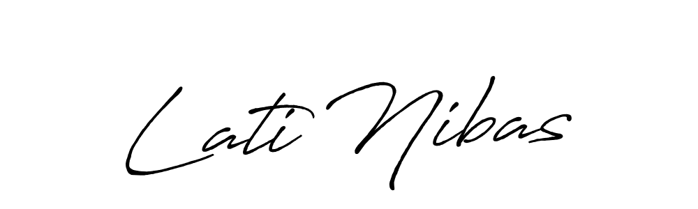 Create a beautiful signature design for name Lati Nibas. With this signature (Antro_Vectra_Bolder) fonts, you can make a handwritten signature for free. Lati Nibas signature style 7 images and pictures png