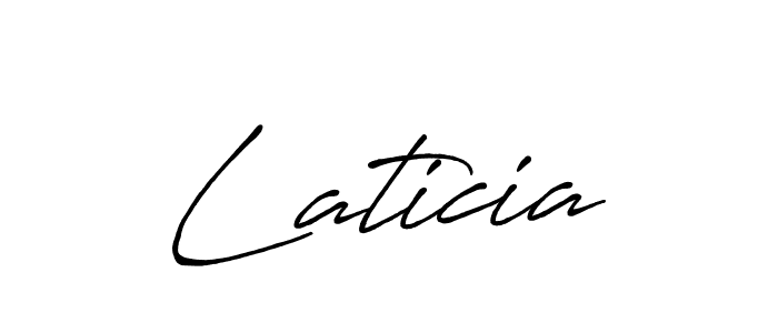 Design your own signature with our free online signature maker. With this signature software, you can create a handwritten (Antro_Vectra_Bolder) signature for name Laticia. Laticia signature style 7 images and pictures png