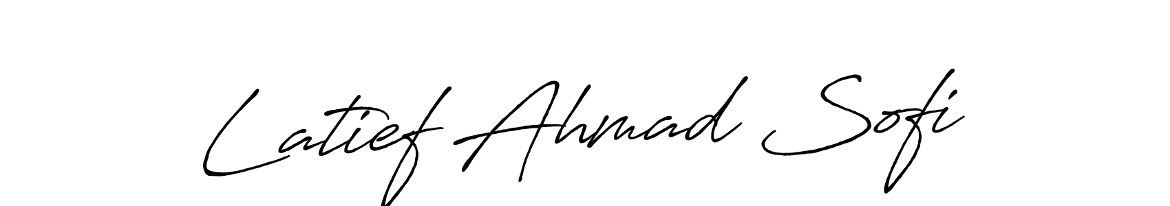 Make a beautiful signature design for name Latief Ahmad Sofi. With this signature (Antro_Vectra_Bolder) style, you can create a handwritten signature for free. Latief Ahmad Sofi signature style 7 images and pictures png