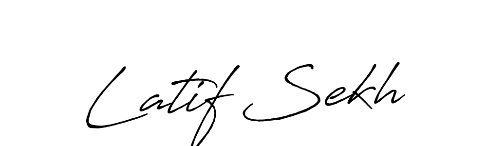 Use a signature maker to create a handwritten signature online. With this signature software, you can design (Antro_Vectra_Bolder) your own signature for name Latif Sekh. Latif Sekh signature style 7 images and pictures png