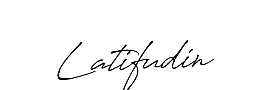 Design your own signature with our free online signature maker. With this signature software, you can create a handwritten (Antro_Vectra_Bolder) signature for name Latifudin. Latifudin signature style 7 images and pictures png