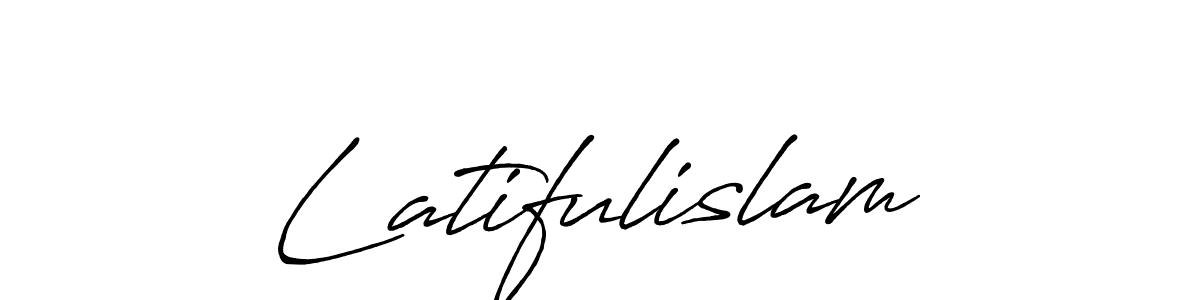 How to make Latifulislam name signature. Use Antro_Vectra_Bolder style for creating short signs online. This is the latest handwritten sign. Latifulislam signature style 7 images and pictures png