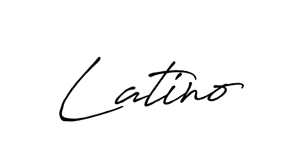 Use a signature maker to create a handwritten signature online. With this signature software, you can design (Antro_Vectra_Bolder) your own signature for name Latino. Latino signature style 7 images and pictures png