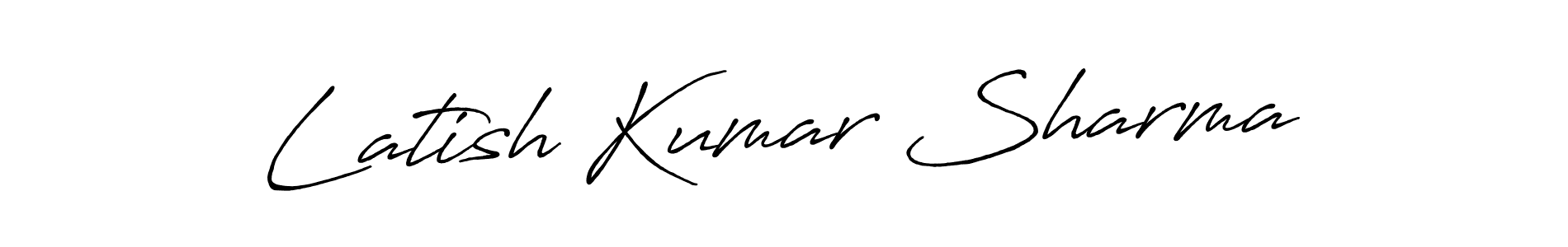 You should practise on your own different ways (Antro_Vectra_Bolder) to write your name (Latish Kumar Sharma) in signature. don't let someone else do it for you. Latish Kumar Sharma signature style 7 images and pictures png