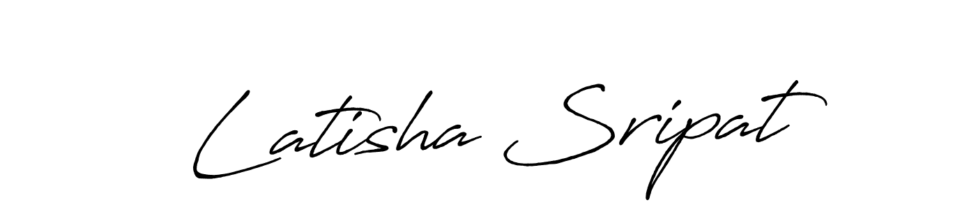 You should practise on your own different ways (Antro_Vectra_Bolder) to write your name (Latisha Sripat) in signature. don't let someone else do it for you. Latisha Sripat signature style 7 images and pictures png