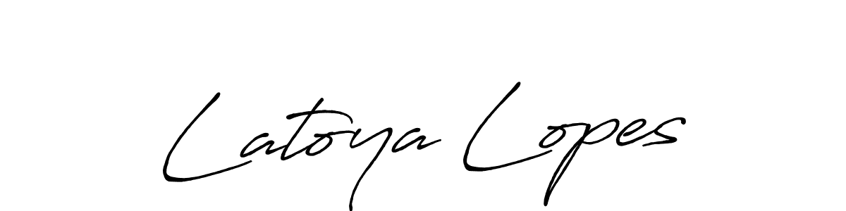 Also You can easily find your signature by using the search form. We will create Latoya Lopes name handwritten signature images for you free of cost using Antro_Vectra_Bolder sign style. Latoya Lopes signature style 7 images and pictures png