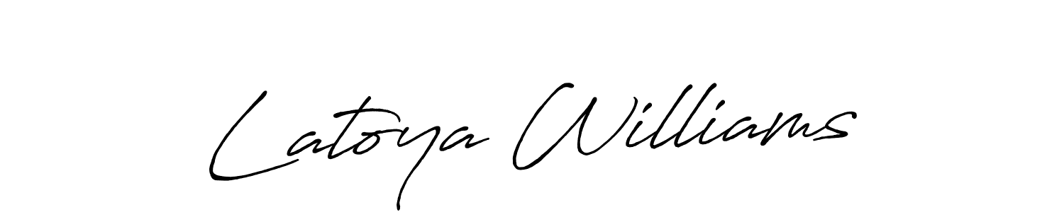 Also we have Latoya Williams name is the best signature style. Create professional handwritten signature collection using Antro_Vectra_Bolder autograph style. Latoya Williams signature style 7 images and pictures png
