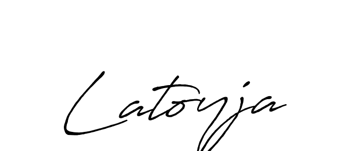 How to Draw Latoyja signature style? Antro_Vectra_Bolder is a latest design signature styles for name Latoyja. Latoyja signature style 7 images and pictures png