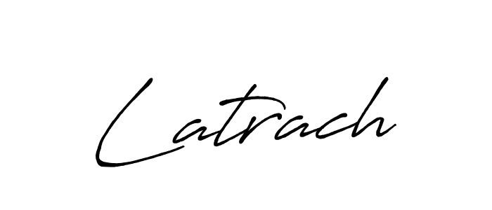 Use a signature maker to create a handwritten signature online. With this signature software, you can design (Antro_Vectra_Bolder) your own signature for name Latrach. Latrach signature style 7 images and pictures png