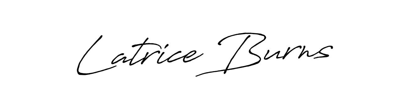 It looks lik you need a new signature style for name Latrice Burns. Design unique handwritten (Antro_Vectra_Bolder) signature with our free signature maker in just a few clicks. Latrice Burns signature style 7 images and pictures png