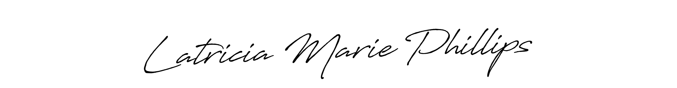 Latricia Marie Phillips stylish signature style. Best Handwritten Sign (Antro_Vectra_Bolder) for my name. Handwritten Signature Collection Ideas for my name Latricia Marie Phillips. Latricia Marie Phillips signature style 7 images and pictures png