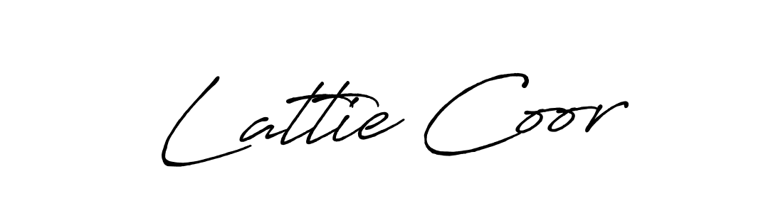 Create a beautiful signature design for name Lattie Coor. With this signature (Antro_Vectra_Bolder) fonts, you can make a handwritten signature for free. Lattie Coor signature style 7 images and pictures png