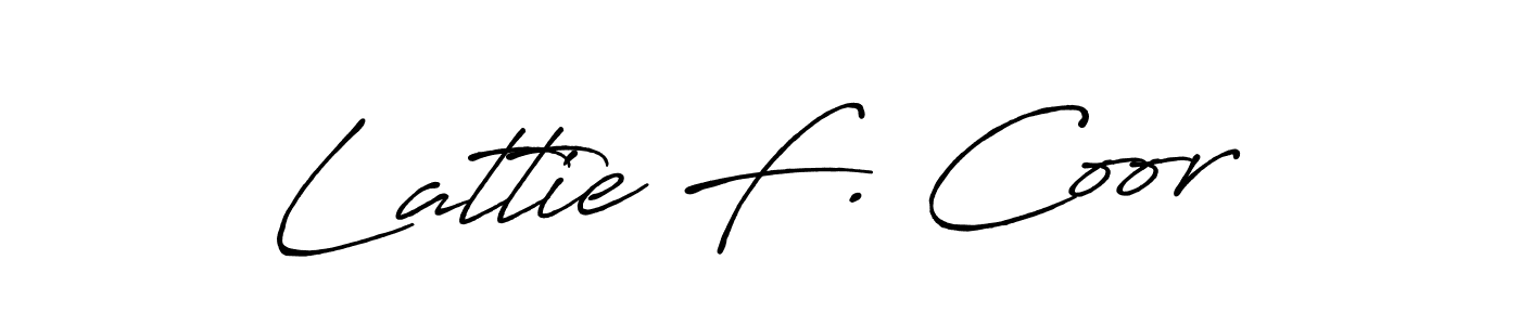 See photos of Lattie F. Coor official signature by Spectra . Check more albums & portfolios. Read reviews & check more about Antro_Vectra_Bolder font. Lattie F. Coor signature style 7 images and pictures png