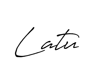 How to make Latu signature? Antro_Vectra_Bolder is a professional autograph style. Create handwritten signature for Latu name. Latu signature style 7 images and pictures png