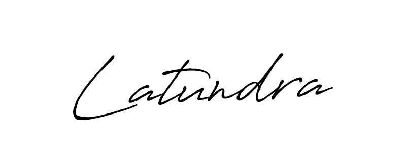 Latundra stylish signature style. Best Handwritten Sign (Antro_Vectra_Bolder) for my name. Handwritten Signature Collection Ideas for my name Latundra. Latundra signature style 7 images and pictures png