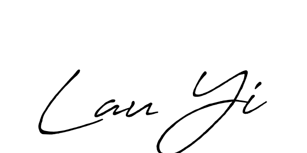 Lau Yi stylish signature style. Best Handwritten Sign (Antro_Vectra_Bolder) for my name. Handwritten Signature Collection Ideas for my name Lau Yi. Lau Yi signature style 7 images and pictures png