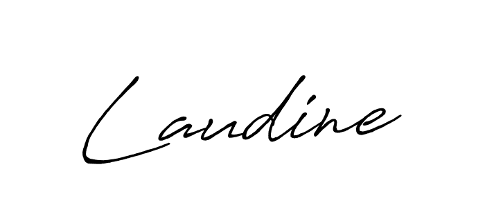 Use a signature maker to create a handwritten signature online. With this signature software, you can design (Antro_Vectra_Bolder) your own signature for name Laudine. Laudine signature style 7 images and pictures png