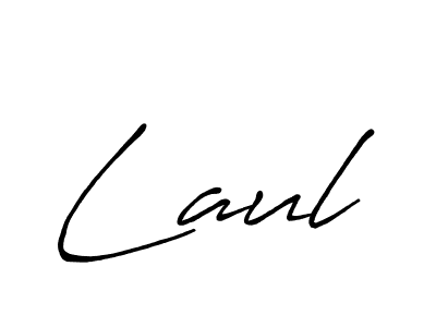 Create a beautiful signature design for name Laul. With this signature (Antro_Vectra_Bolder) fonts, you can make a handwritten signature for free. Laul signature style 7 images and pictures png