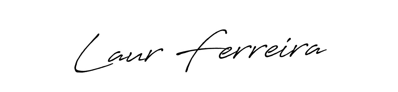 How to make Laur Ferreira name signature. Use Antro_Vectra_Bolder style for creating short signs online. This is the latest handwritten sign. Laur Ferreira signature style 7 images and pictures png