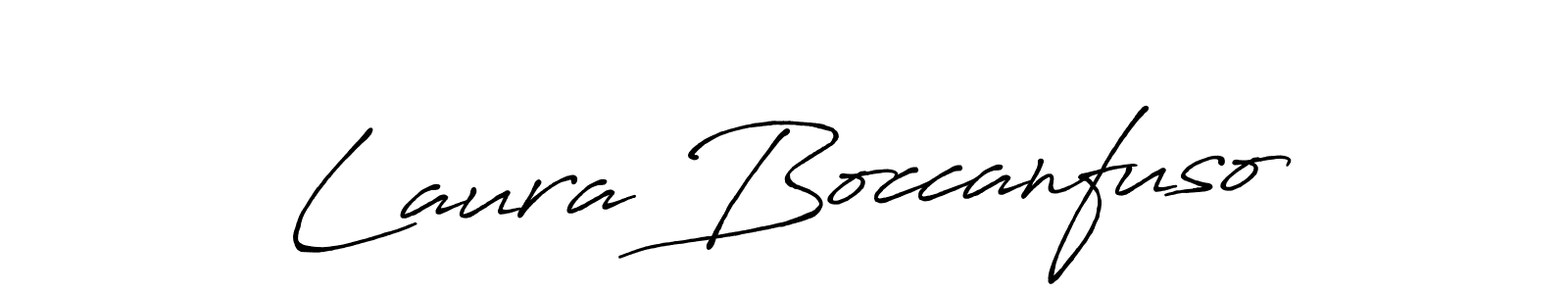 How to make Laura Boccanfuso name signature. Use Antro_Vectra_Bolder style for creating short signs online. This is the latest handwritten sign. Laura Boccanfuso signature style 7 images and pictures png
