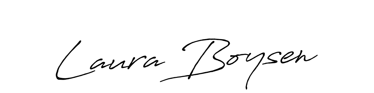 Use a signature maker to create a handwritten signature online. With this signature software, you can design (Antro_Vectra_Bolder) your own signature for name Laura Boysen. Laura Boysen signature style 7 images and pictures png