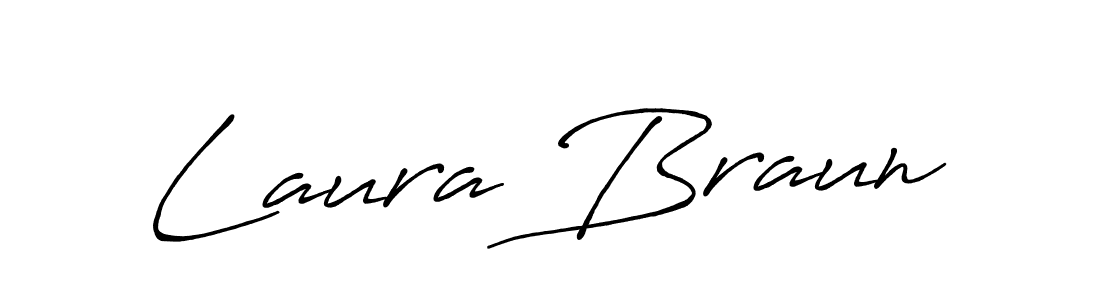 How to make Laura Braun name signature. Use Antro_Vectra_Bolder style for creating short signs online. This is the latest handwritten sign. Laura Braun signature style 7 images and pictures png