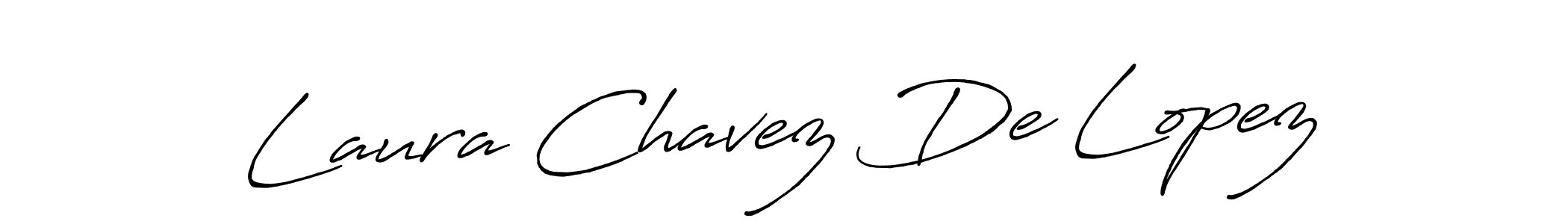 How to make Laura Chavez De Lopez name signature. Use Antro_Vectra_Bolder style for creating short signs online. This is the latest handwritten sign. Laura Chavez De Lopez signature style 7 images and pictures png