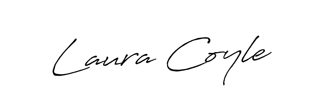 How to make Laura Coyle name signature. Use Antro_Vectra_Bolder style for creating short signs online. This is the latest handwritten sign. Laura Coyle signature style 7 images and pictures png