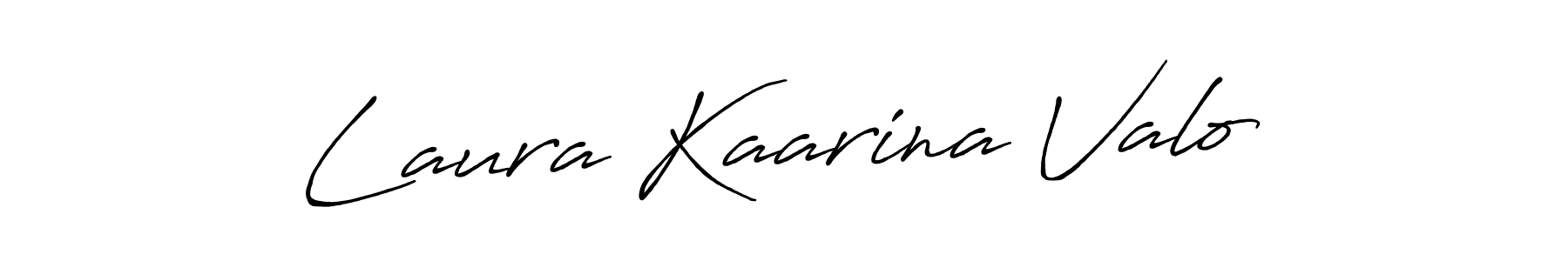 Design your own signature with our free online signature maker. With this signature software, you can create a handwritten (Antro_Vectra_Bolder) signature for name Laura Kaarina Valo. Laura Kaarina Valo signature style 7 images and pictures png