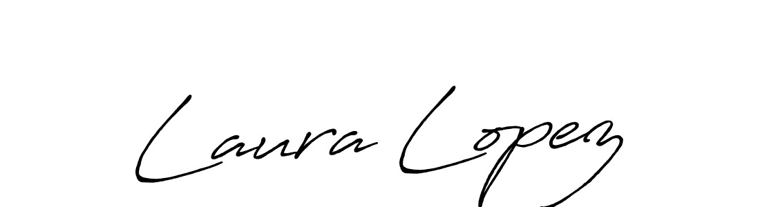 Design your own signature with our free online signature maker. With this signature software, you can create a handwritten (Antro_Vectra_Bolder) signature for name Laura Lopez. Laura Lopez signature style 7 images and pictures png