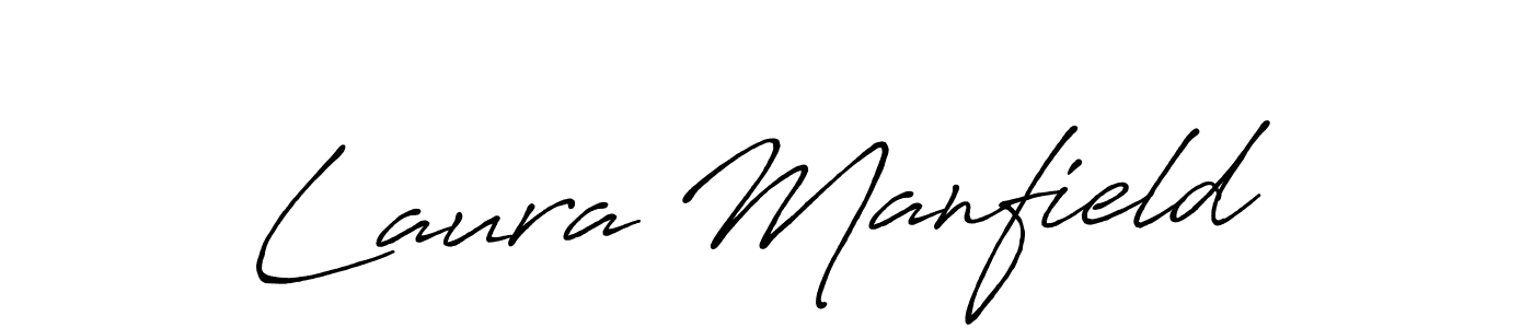 Create a beautiful signature design for name Laura Manfield. With this signature (Antro_Vectra_Bolder) fonts, you can make a handwritten signature for free. Laura Manfield signature style 7 images and pictures png