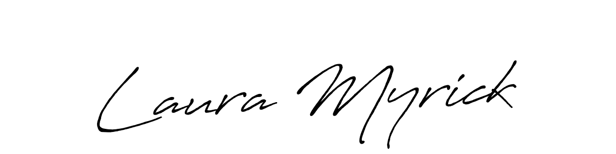 Make a beautiful signature design for name Laura Myrick. With this signature (Antro_Vectra_Bolder) style, you can create a handwritten signature for free. Laura Myrick signature style 7 images and pictures png