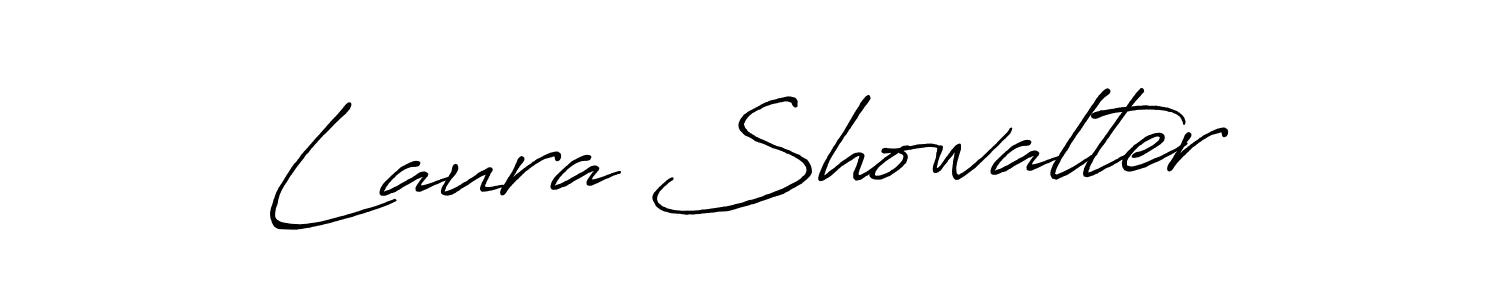 How to make Laura Showalter name signature. Use Antro_Vectra_Bolder style for creating short signs online. This is the latest handwritten sign. Laura Showalter signature style 7 images and pictures png