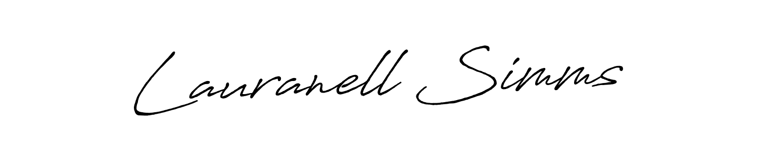 How to make Lauranell Simms name signature. Use Antro_Vectra_Bolder style for creating short signs online. This is the latest handwritten sign. Lauranell Simms signature style 7 images and pictures png