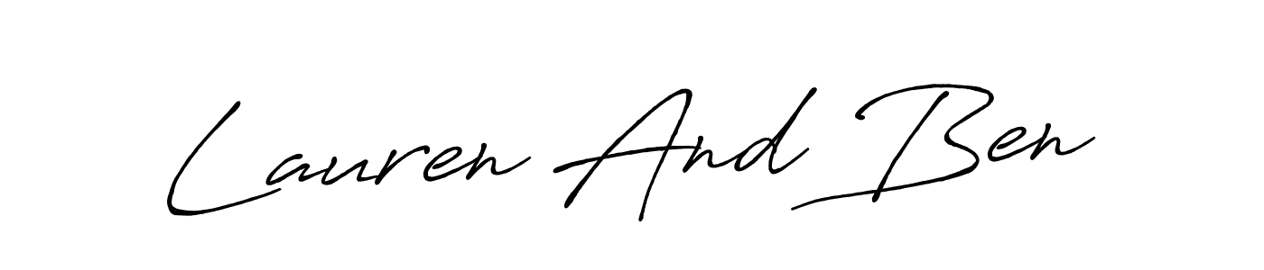 Make a beautiful signature design for name Lauren And Ben. Use this online signature maker to create a handwritten signature for free. Lauren And Ben signature style 7 images and pictures png