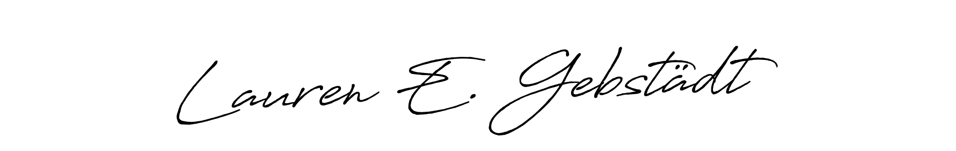 Similarly Antro_Vectra_Bolder is the best handwritten signature design. Signature creator online .You can use it as an online autograph creator for name Lauren E. Gebstädt. Lauren E. Gebstädt signature style 7 images and pictures png