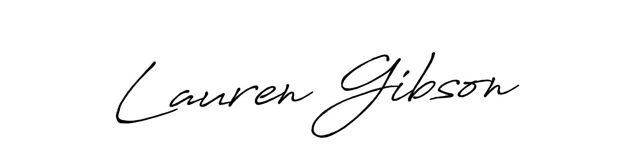 Make a beautiful signature design for name Lauren Gibson. With this signature (Antro_Vectra_Bolder) style, you can create a handwritten signature for free. Lauren Gibson signature style 7 images and pictures png