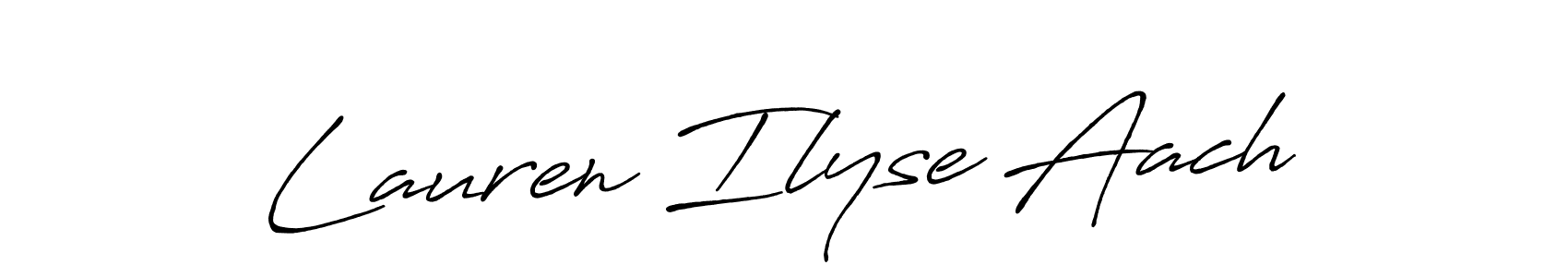 Antro_Vectra_Bolder is a professional signature style that is perfect for those who want to add a touch of class to their signature. It is also a great choice for those who want to make their signature more unique. Get Lauren Ilyse Aach name to fancy signature for free. Lauren Ilyse Aach signature style 7 images and pictures png