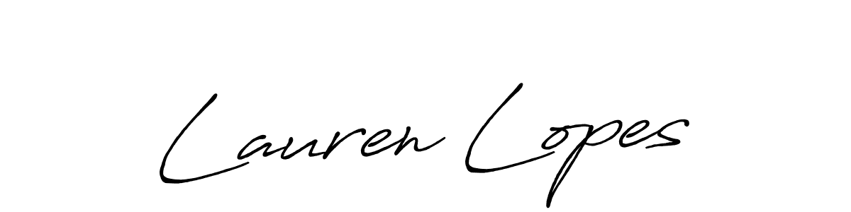 Lauren Lopes stylish signature style. Best Handwritten Sign (Antro_Vectra_Bolder) for my name. Handwritten Signature Collection Ideas for my name Lauren Lopes. Lauren Lopes signature style 7 images and pictures png