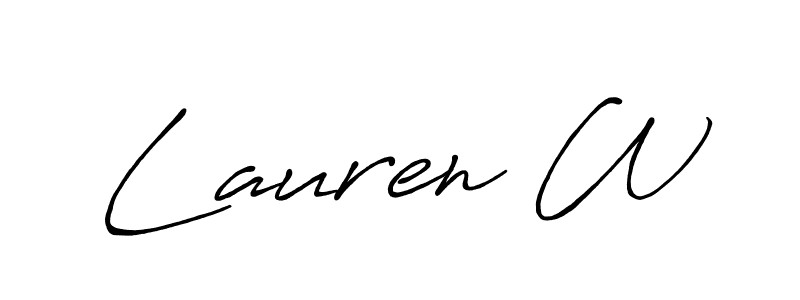 Best and Professional Signature Style for Lauren W. Antro_Vectra_Bolder Best Signature Style Collection. Lauren W signature style 7 images and pictures png