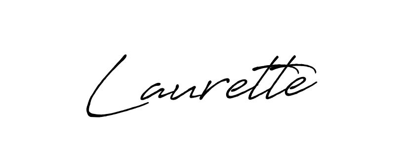 Make a beautiful signature design for name Laurette. With this signature (Antro_Vectra_Bolder) style, you can create a handwritten signature for free. Laurette signature style 7 images and pictures png