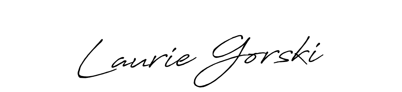 Laurie Gorski stylish signature style. Best Handwritten Sign (Antro_Vectra_Bolder) for my name. Handwritten Signature Collection Ideas for my name Laurie Gorski. Laurie Gorski signature style 7 images and pictures png