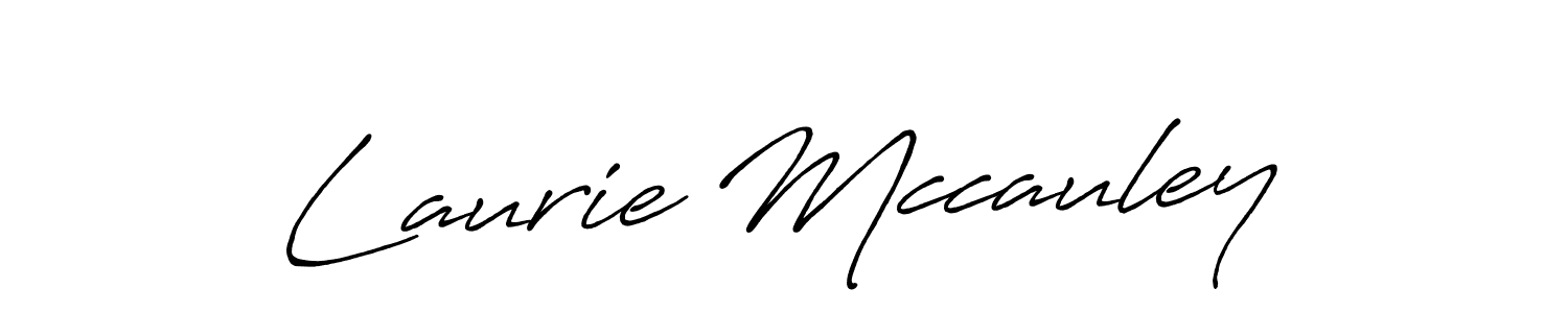 Create a beautiful signature design for name Laurie Mccauley. With this signature (Antro_Vectra_Bolder) fonts, you can make a handwritten signature for free. Laurie Mccauley signature style 7 images and pictures png