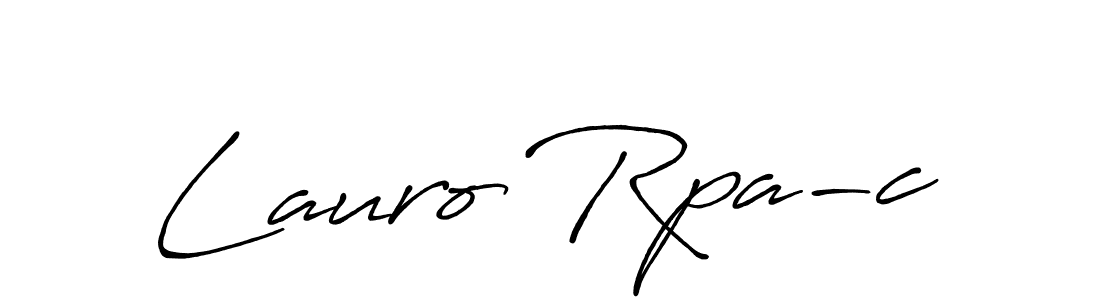 It looks lik you need a new signature style for name Lauro Rpa-c. Design unique handwritten (Antro_Vectra_Bolder) signature with our free signature maker in just a few clicks. Lauro Rpa-c signature style 7 images and pictures png