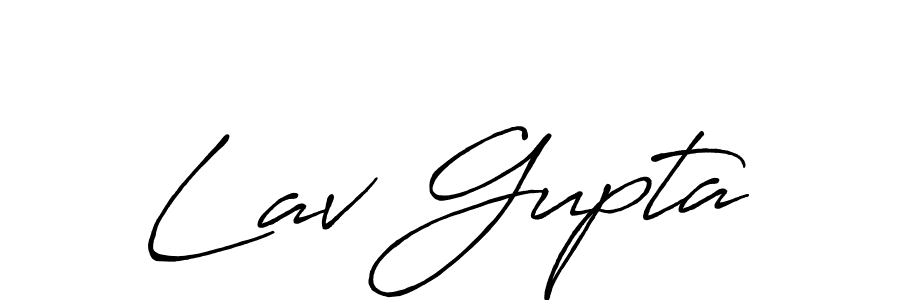 Also You can easily find your signature by using the search form. We will create Lav Gupta name handwritten signature images for you free of cost using Antro_Vectra_Bolder sign style. Lav Gupta signature style 7 images and pictures png