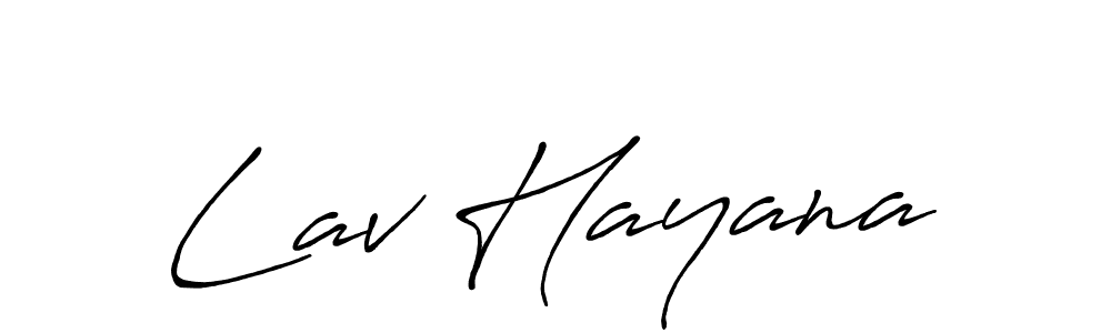 Make a beautiful signature design for name Lav Hayana. With this signature (Antro_Vectra_Bolder) style, you can create a handwritten signature for free. Lav Hayana signature style 7 images and pictures png