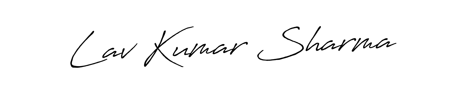 How to make Lav Kumar Sharma signature? Antro_Vectra_Bolder is a professional autograph style. Create handwritten signature for Lav Kumar Sharma name. Lav Kumar Sharma signature style 7 images and pictures png