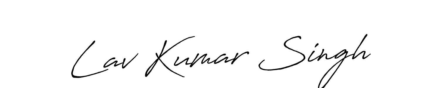 Also we have Lav Kumar Singh name is the best signature style. Create professional handwritten signature collection using Antro_Vectra_Bolder autograph style. Lav Kumar Singh signature style 7 images and pictures png