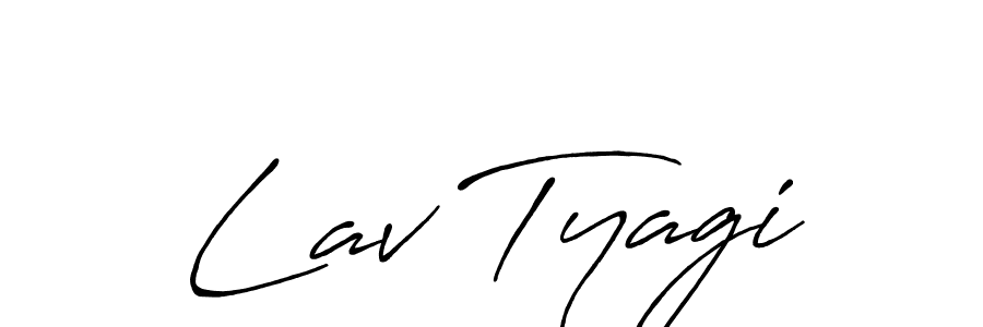 Lav Tyagi stylish signature style. Best Handwritten Sign (Antro_Vectra_Bolder) for my name. Handwritten Signature Collection Ideas for my name Lav Tyagi. Lav Tyagi signature style 7 images and pictures png